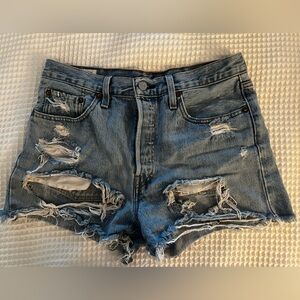 Levi’s 501 High Waisted Denim Shorts